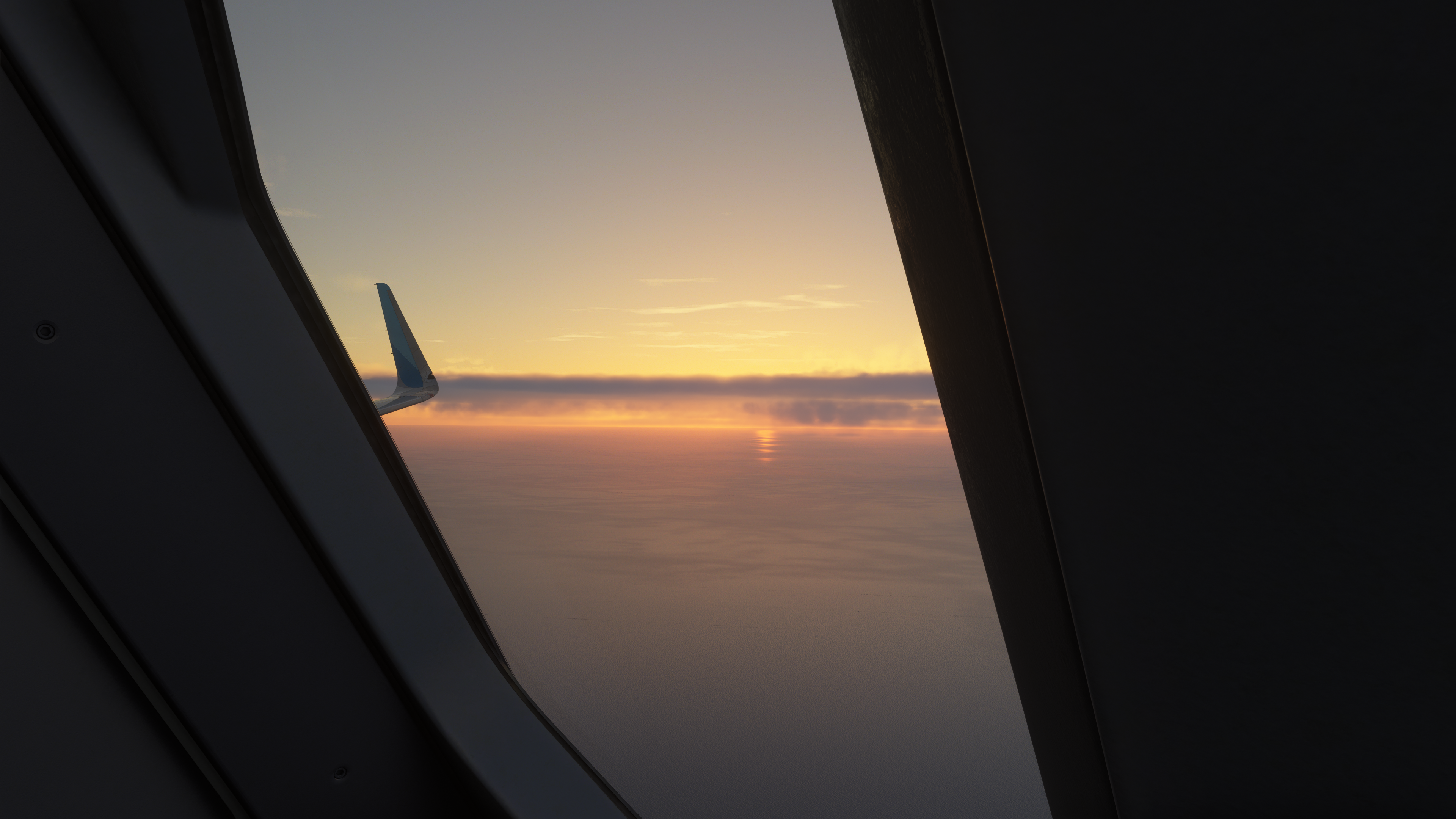 A320 Wing Sunset